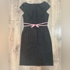 VINTAGE Ports International Black Dress with Pink Bow
